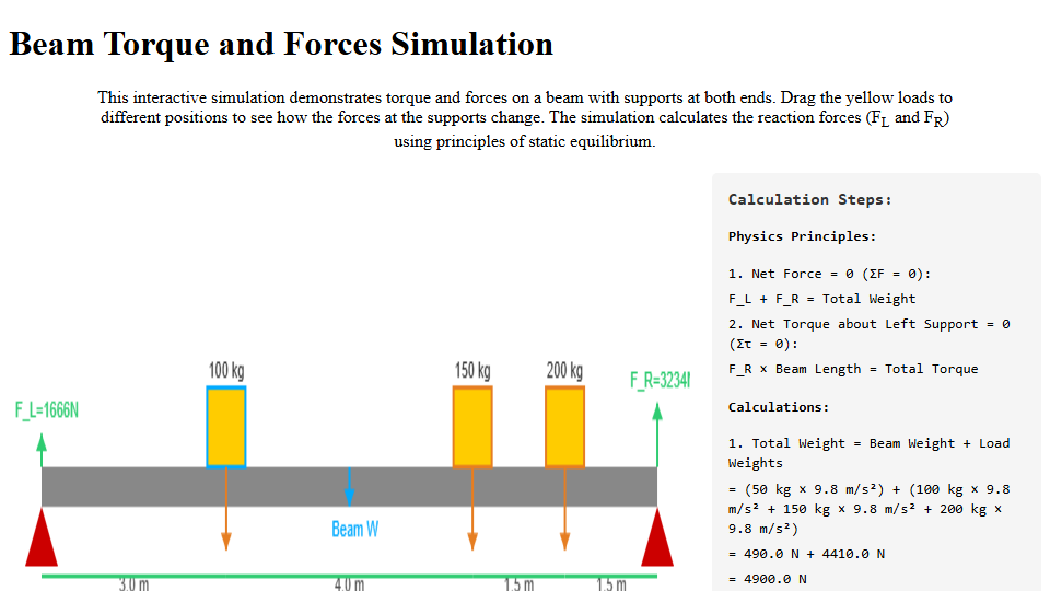 Beam Torque And Forces Simulation thumbnail